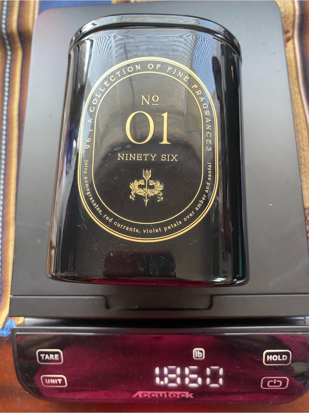 Ninety Six No.1 Scented Candle - Black & Gold Label